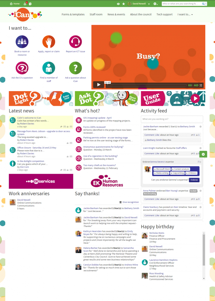 Intranet Ideas from 2015 Intranet Award Winners Canterbury 1