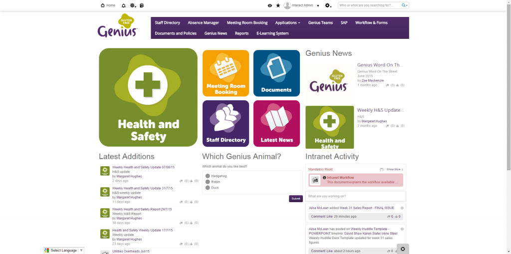 Intranet Ideas from 2015 Intranet Award Winners Genius