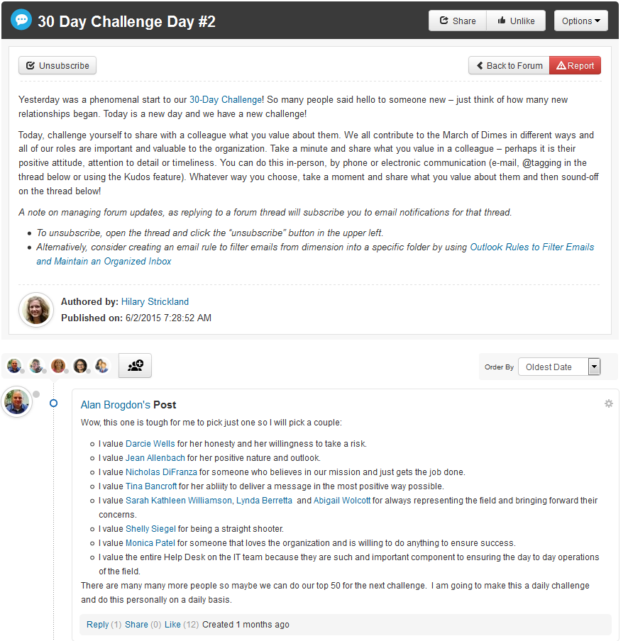 Intranet Ideas from 2015 Intranet Award Winners March of Dimes