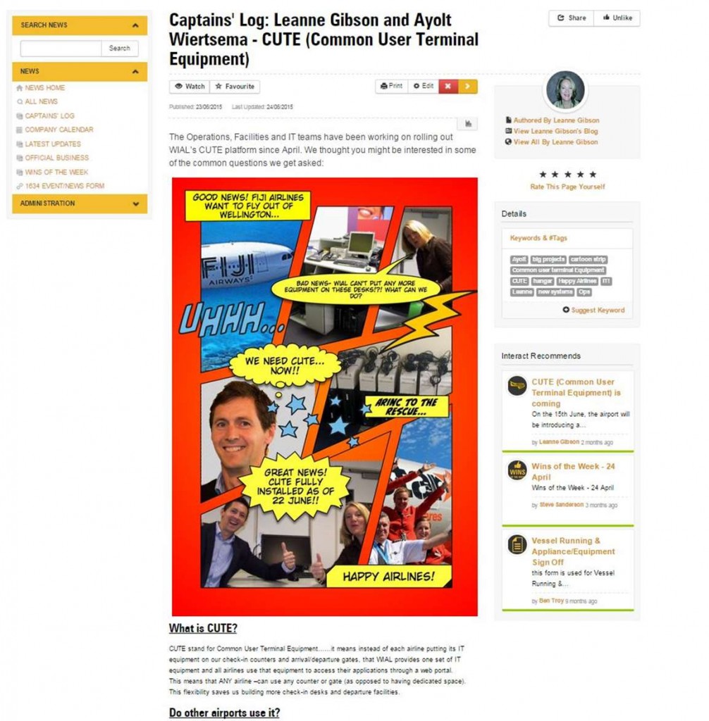 Intranet Ideas from 2015 Intranet Award Winners Wellington 2