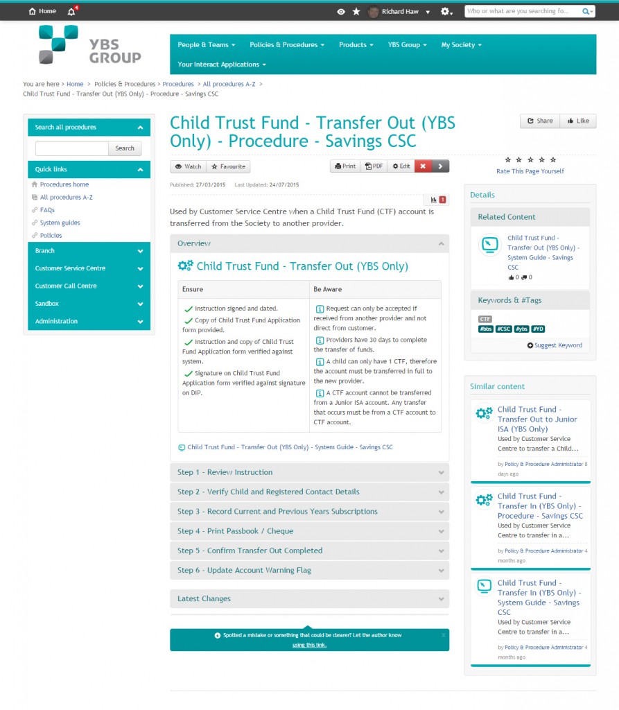 Intranet Ideas from 2015 Intranet Award Winners YBS