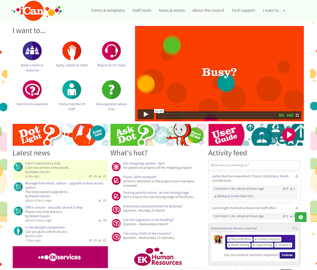 Everything you need for an awesome intranet launch_launch homepage