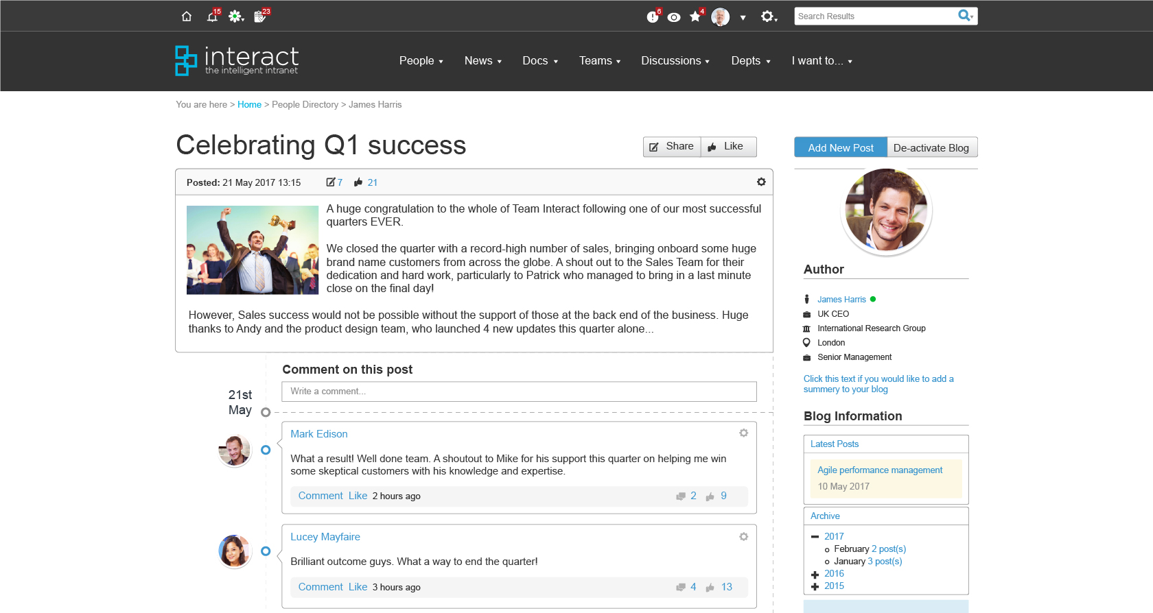 employee morale blogging