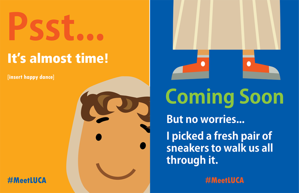 LUCA intranet launch posters