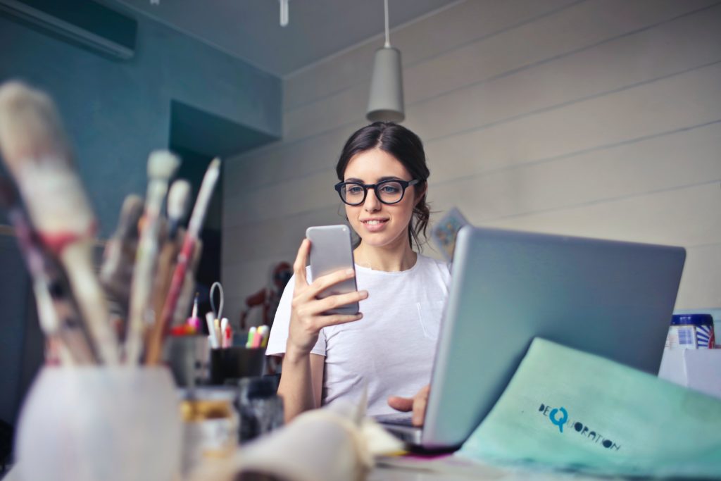 Employee working remotely