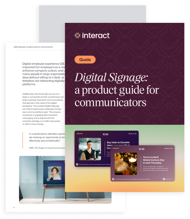 The internal communicator’s digital signage handbook