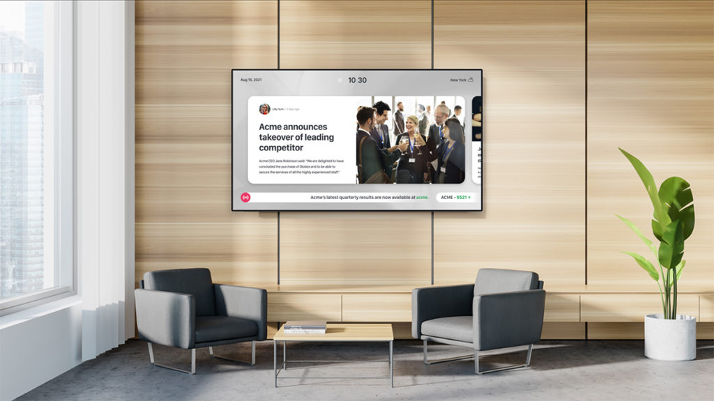 Digital Signage in a office