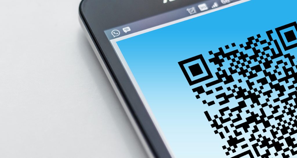 QR code on cell phone - for digital signage