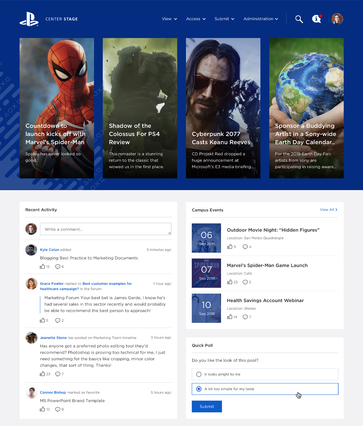 Sony PlayStation's Interact intranet