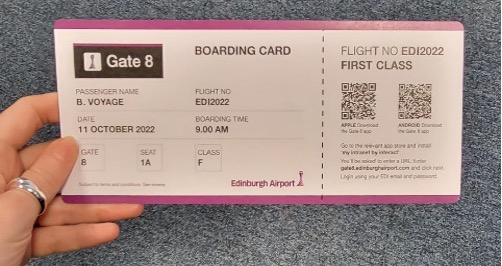 Gate 8 intranet boarding pass